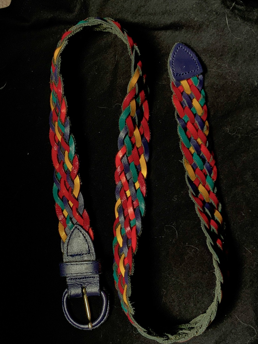 Vintage Rainbow Woven Belt